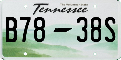 TN license plate B7838S