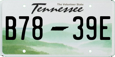 TN license plate B7839E
