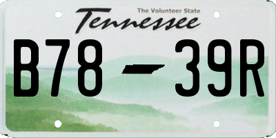 TN license plate B7839R