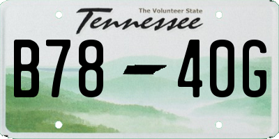 TN license plate B7840G