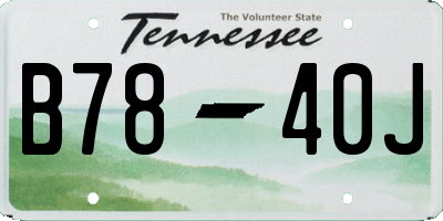 TN license plate B7840J