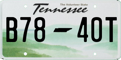 TN license plate B7840T