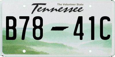 TN license plate B7841C