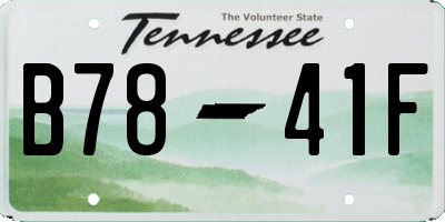 TN license plate B7841F