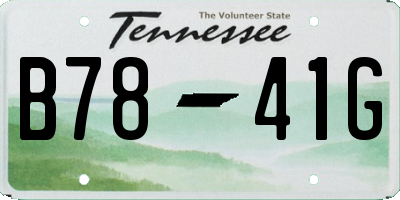 TN license plate B7841G