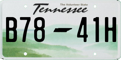 TN license plate B7841H