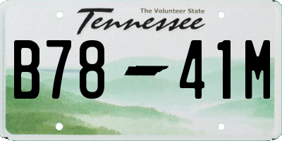 TN license plate B7841M
