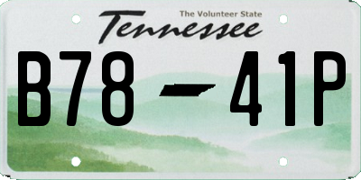 TN license plate B7841P