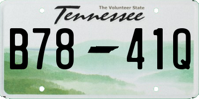 TN license plate B7841Q