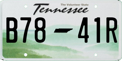 TN license plate B7841R