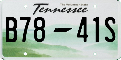 TN license plate B7841S