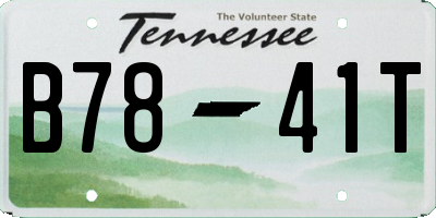 TN license plate B7841T