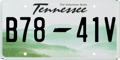 TN license plate B7841V