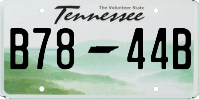 TN license plate B7844B