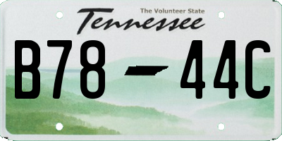 TN license plate B7844C