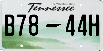 TN license plate B7844H