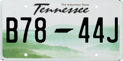 TN license plate B7844J