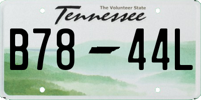 TN license plate B7844L