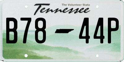 TN license plate B7844P