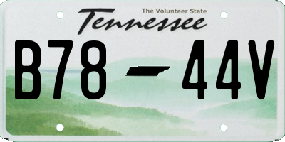 TN license plate B7844V