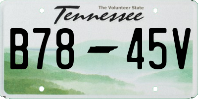 TN license plate B7845V