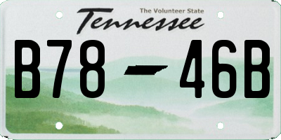 TN license plate B7846B