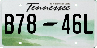 TN license plate B7846L