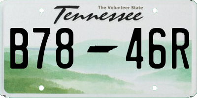 TN license plate B7846R