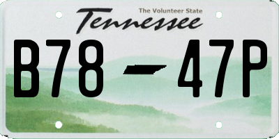 TN license plate B7847P