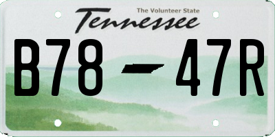 TN license plate B7847R