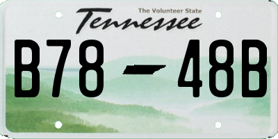 TN license plate B7848B