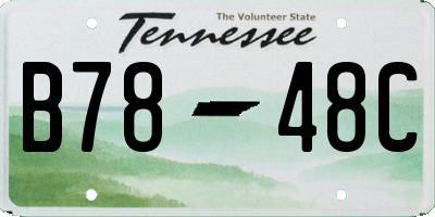 TN license plate B7848C