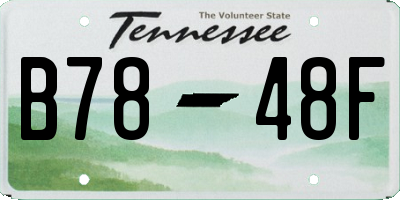 TN license plate B7848F