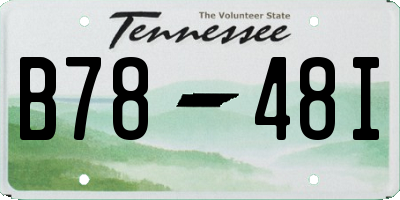 TN license plate B7848I