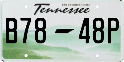 TN license plate B7848P