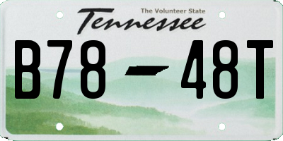 TN license plate B7848T