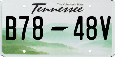 TN license plate B7848V