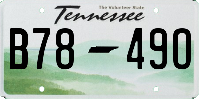 TN license plate B7849O