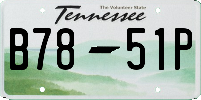 TN license plate B7851P