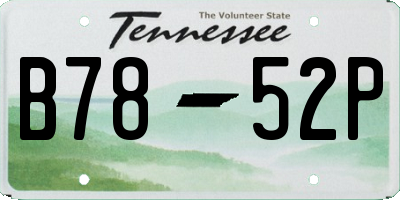 TN license plate B7852P