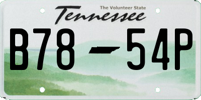 TN license plate B7854P