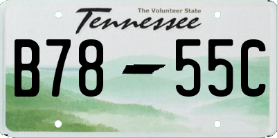 TN license plate B7855C