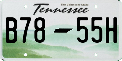 TN license plate B7855H