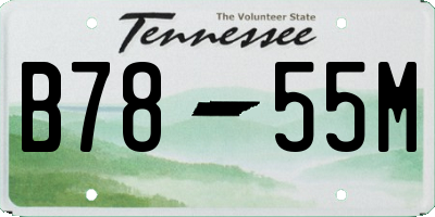 TN license plate B7855M