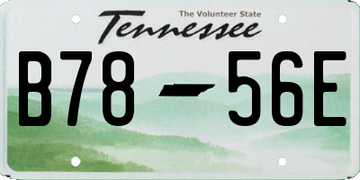 TN license plate B7856E