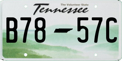 TN license plate B7857C