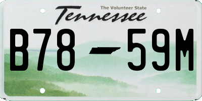 TN license plate B7859M