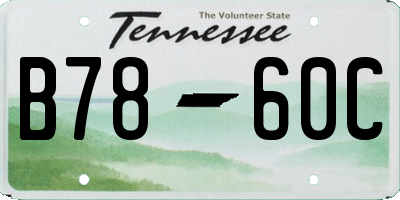 TN license plate B7860C
