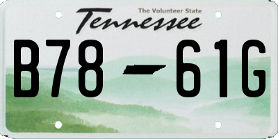 TN license plate B7861G