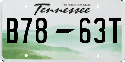 TN license plate B7863T